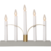 Ljusstake Lilja Grå