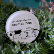 glasunderlägg mini bricka swedish fika