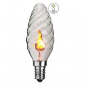 glödlampa med eldimitation flickering flame tänd