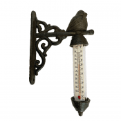 termometer av gjutjärn fågelmotiv