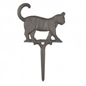 trädgårdsspjut katt av gjutjärn